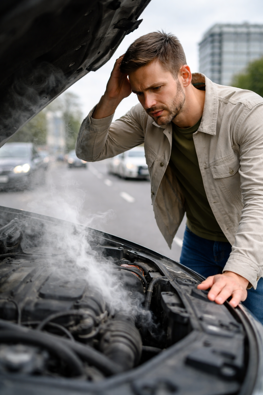 Fum alb la masina inainte de Rusalii? Suna la tractari auto Bucuresti